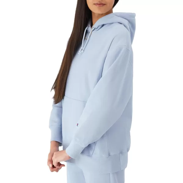 imageChampion Womens Hoodie Reverse Weave Heavyweight Fleece Sweatshirt For Men and WomenWashed Pewter Blue