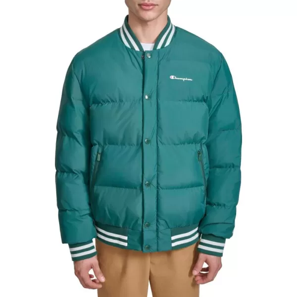 imageChampion Mens Varsity Bomber Puffer JacketRainforest
