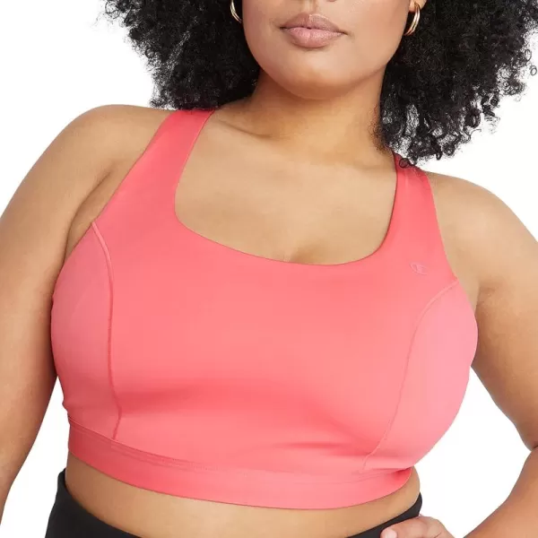 imageChampion WomenS Sports Bra Absolute Moderate Support Sports Bra For Women Plus SizePinky Peach