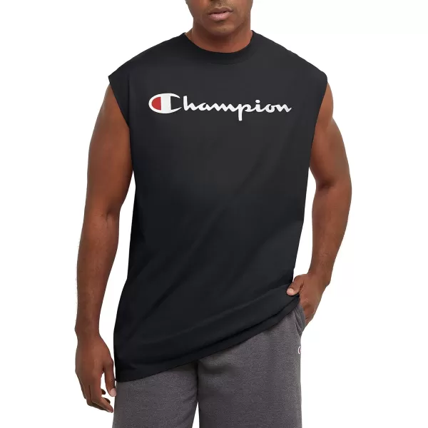 imageChampion Mens Big and Tall Sleeveless Tank Top ShirtsBlack Script