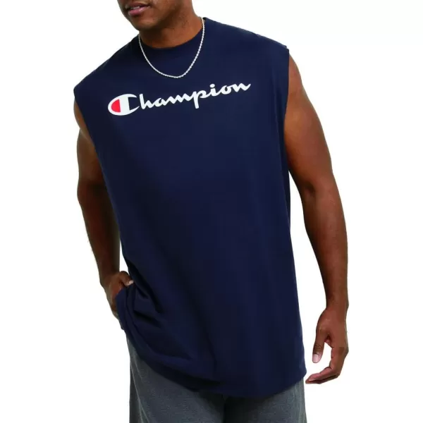 imageChampion Mens Big and Tall Sleeveless Tank Top ShirtsNavy Script