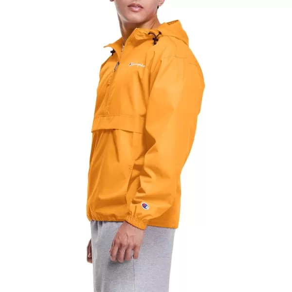 imageChampion Mens Jacket Stadium Packable Wind and Water Resistant Jacket Reg Or Big ampamp TallC Gold Small Script