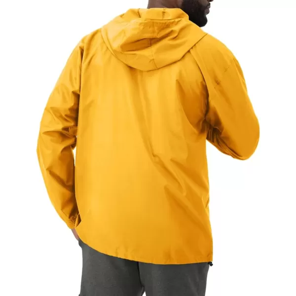 imageChampion Mens Jacket Stadium Packable Wind and Water Resistant Jacket Reg Or Big ampamp TallC Gold Small Script