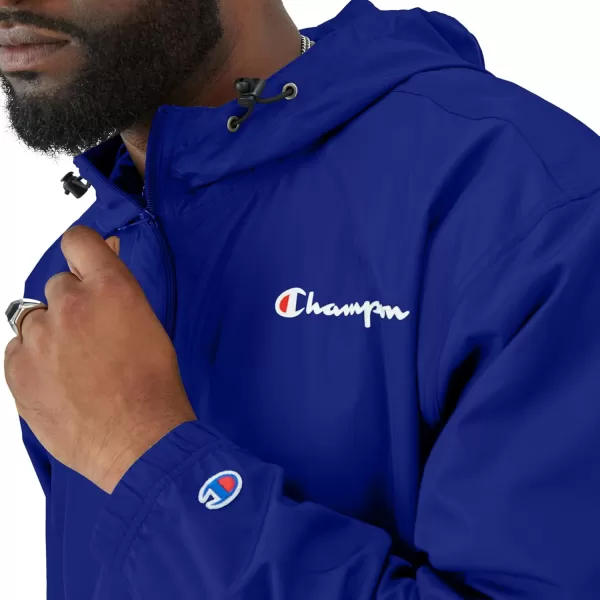 imageChampion Mens Jacket Stadium Packable Wind and Water Resistant Jacket Reg Or Big ampamp TallSurf the Web Small Script