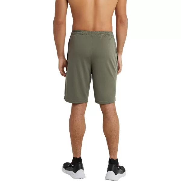 imageChampion Mens Sport Shorts Moisture Wicking Athletic Shorts Gym Shorts Reg Or Big ampamp TallCargo Olive C Logo