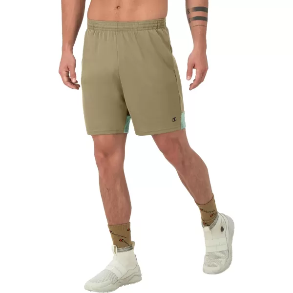 imageChampion Mens Sport Shorts Moisture Wicking Athletic Shorts Gym Shorts Reg Or Big ampamp TallSoft SuedeNimbus Green Reflective C