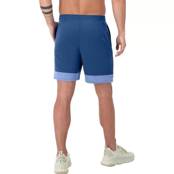imageChampion Mens Sport Shorts Moisture Wicking Athletic Shorts Gym Shorts Reg Or Big ampamp TallSteel Blue InkPlaster Blue Reflective C