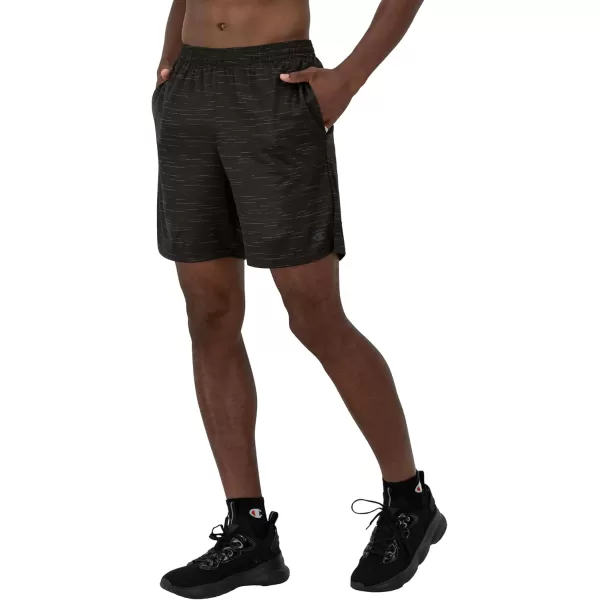 imageChampion Mens Sport Shorts Moisture Wicking Athletic Shorts Gym Shorts Reg Or Big ampamp TallSwipe Texture Black Reflective C