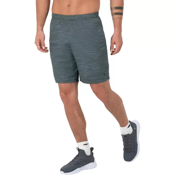 imageChampion Mens Sport Shorts Moisture Wicking Athletic Shorts Gym Shorts Reg Or Big ampamp TallTexture Cool Slate Gray Reflective C