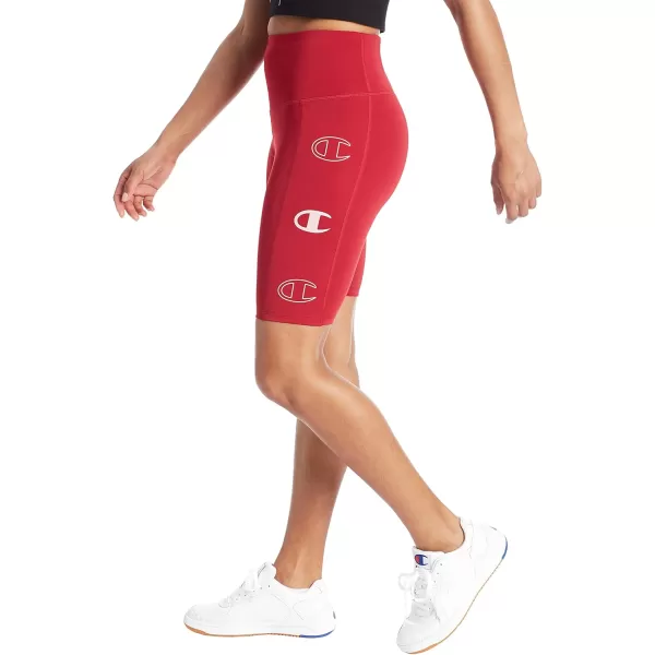 imageChampion Womens Absolute Bike Shorts for Women Comfortable Shorts for Women 9quotCranberry Red Triple C