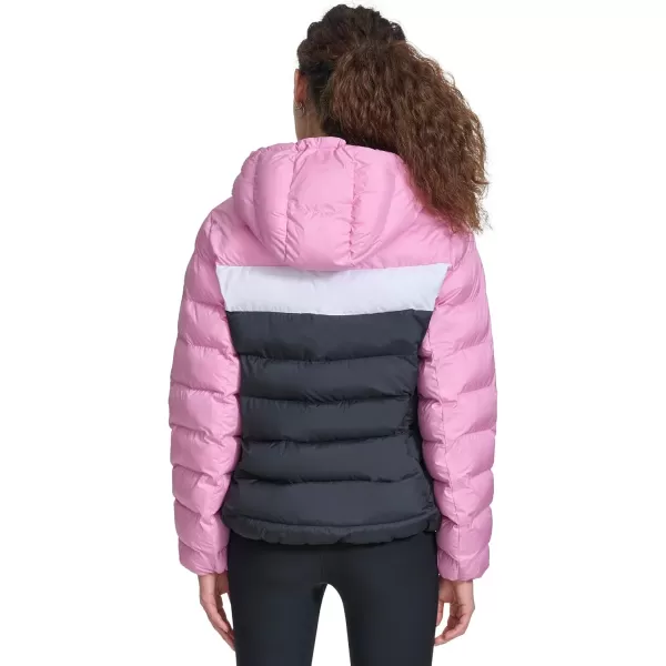 imageChampion Womens Quilted Coat Packable Puffer Jacket with HoodMauveNavy Combo