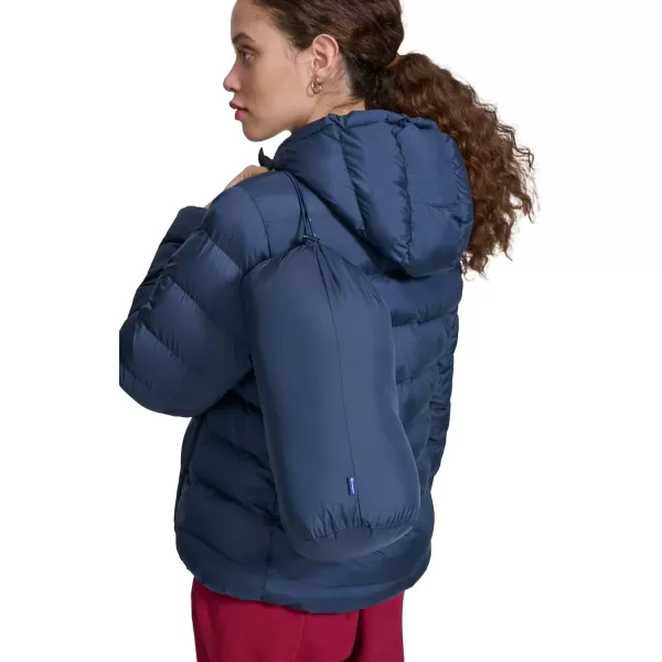 imageChampion Womens Quilted Coat Packable Puffer Jacket with HoodNavy