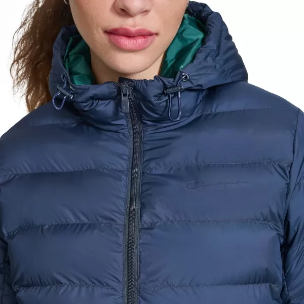 imageChampion Womens Quilted Coat Packable Puffer Jacket with HoodNavy