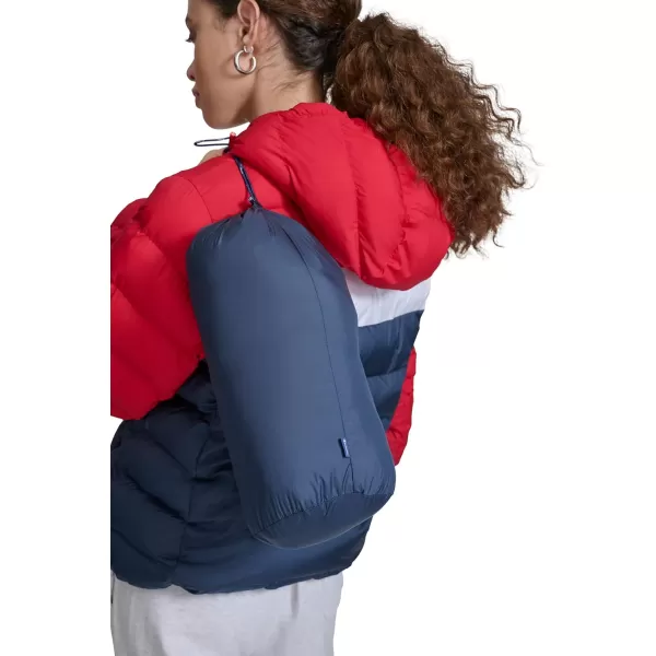 imageChampion Womens Quilted Coat Packable Puffer Jacket with HoodRedNavy Combo