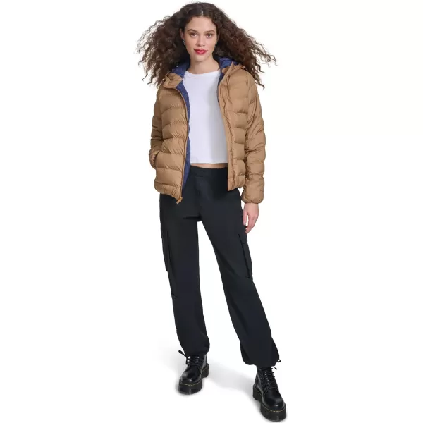 imageChampion Womens Quilted Coat Packable Puffer Jacket with HoodTobacco