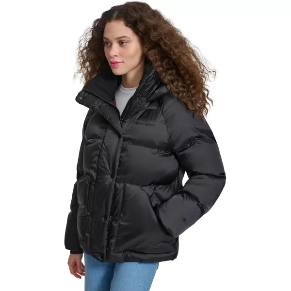 imageChampion Womens Quilted MidWeight Puffer Jacket with HoodBlack