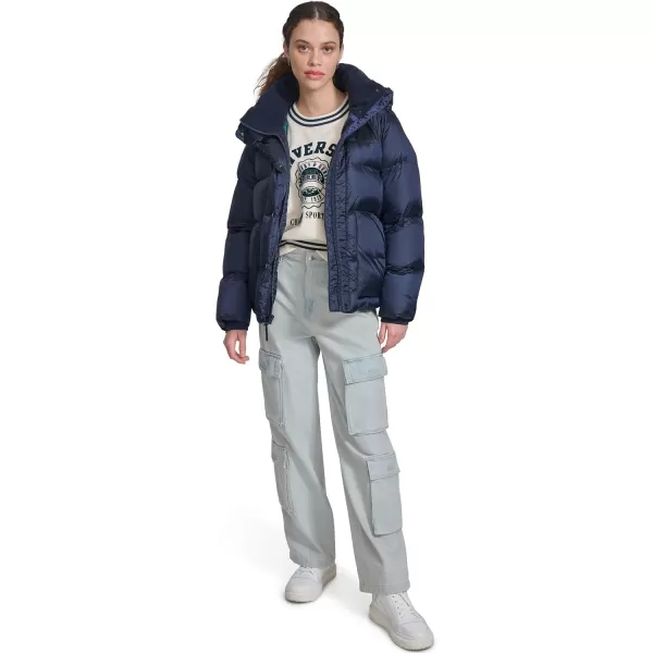 imageChampion Womens Quilted MidWeight Puffer Jacket with HoodNavy