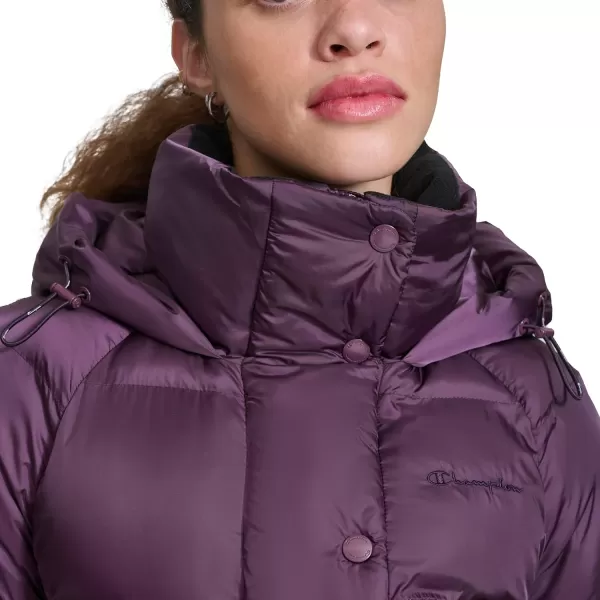 imageChampion Womens Quilted MidWeight Puffer Jacket with HoodPlum Perfect