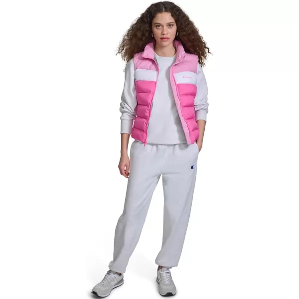imageChampion Womens Quilted Packable Puffer VestPink Combo