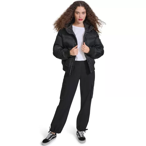 imageChampion Womens Quilted Snorkel Puffer Jacket with HoodBlack