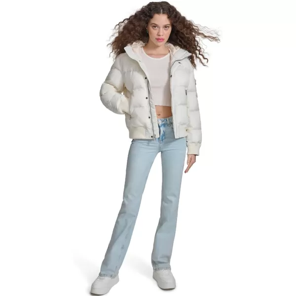 imageChampion Womens Quilted Snorkel Puffer Jacket with HoodMarshmallow