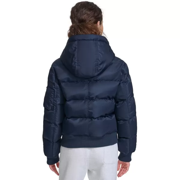 imageChampion Womens Quilted Snorkel Puffer Jacket with HoodNavy