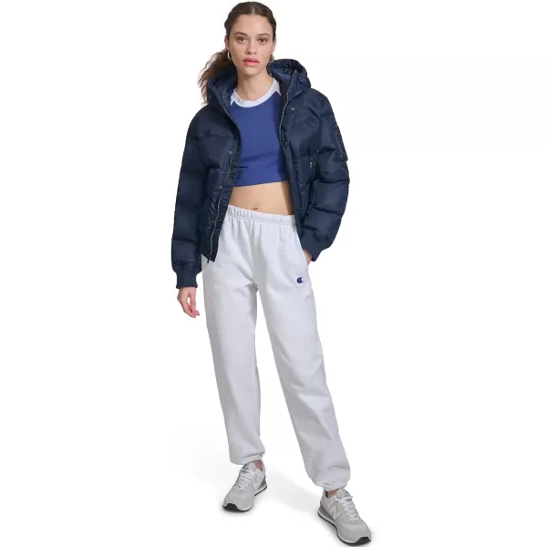 imageChampion Womens Quilted Snorkel Puffer Jacket with HoodNavy