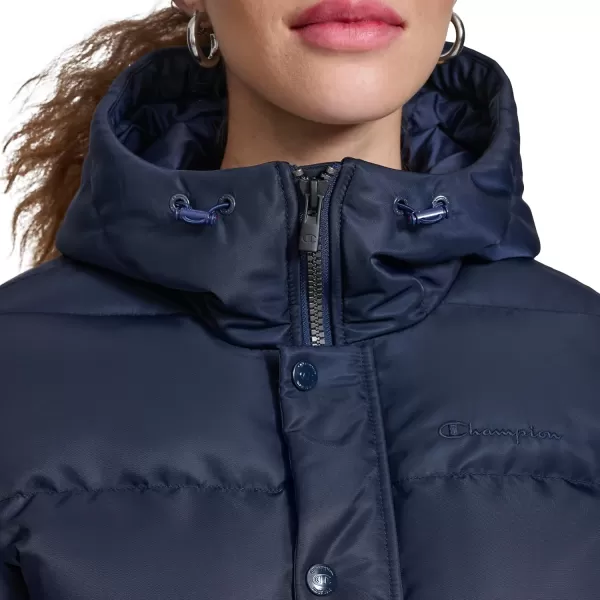 imageChampion Womens Quilted Snorkel Puffer Jacket with HoodNavy