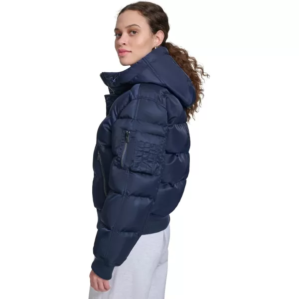 imageChampion Womens Quilted Snorkel Puffer Jacket with HoodNavy