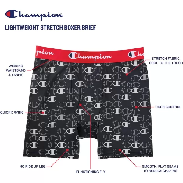 imageUnderwear Boxer Briefs Everyday Active Lightweight Stretch 3packNew EbonyNew Ebony With C Logo PrintSilverstone
