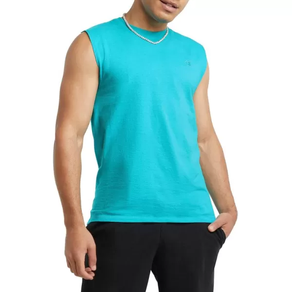 imageChampion Mens Big and Tall Sleeveless Tank Top ShirtsElectric Cyan