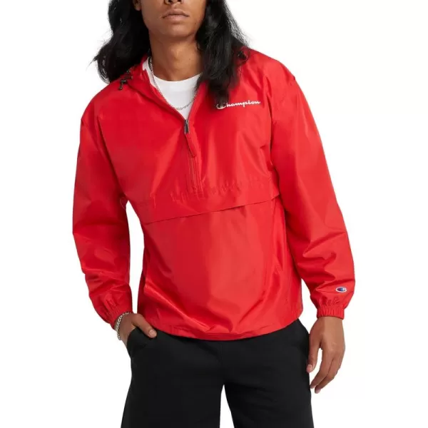 imageChampion Mens Jacket Stadium Packable Wind and Water Resistant Jacket Reg Or Big ampamp TallScarlet Small Script