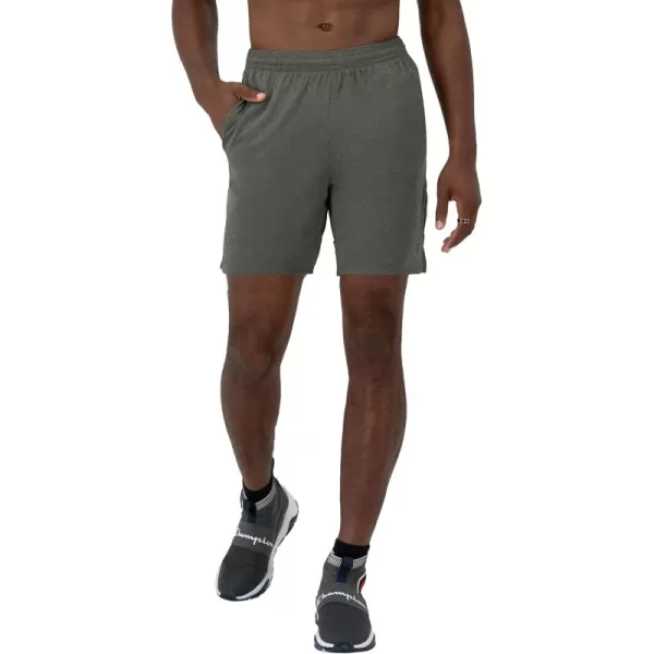 imageChampion Mens Sport Shorts Moisture Wicking Athletic Shorts Gym Shorts Reg Or Big ampamp TallGranite Heather Reflective C