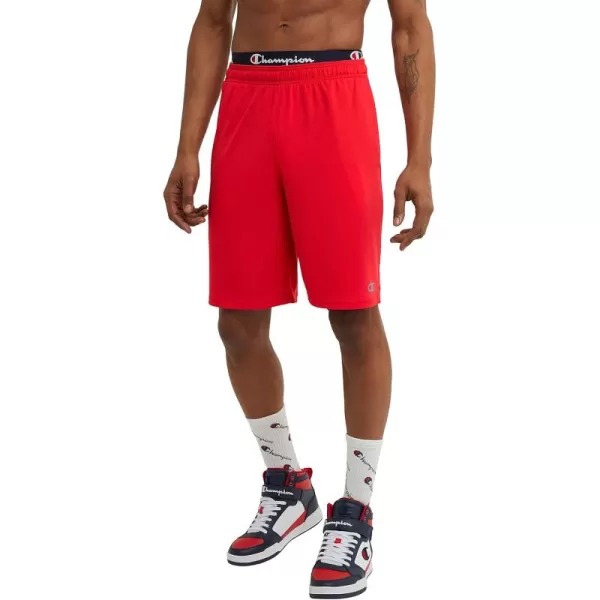 imageChampion Mens Sport Shorts Moisture Wicking Athletic Shorts Gym Shorts Reg Or Big ampamp TallTeam Red Scarlet C Logo