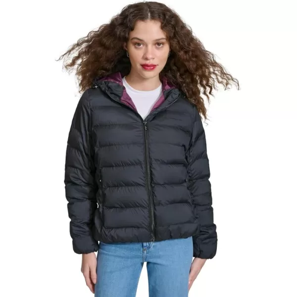 imageChampion Womens Quilted Coat Packable Puffer Jacket with HoodBlack