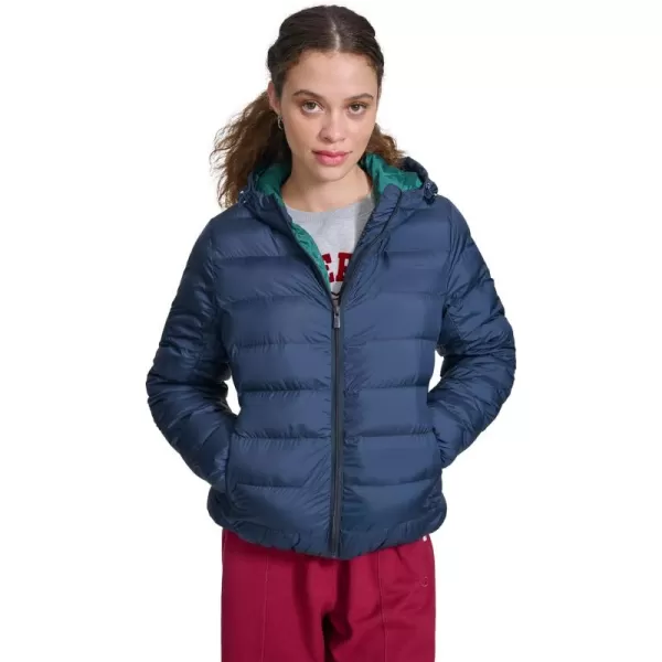 imageChampion Womens Quilted Coat Packable Puffer Jacket with HoodNavy