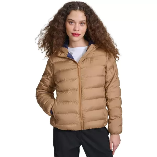 imageChampion Womens Quilted Coat Packable Puffer Jacket with HoodTobacco