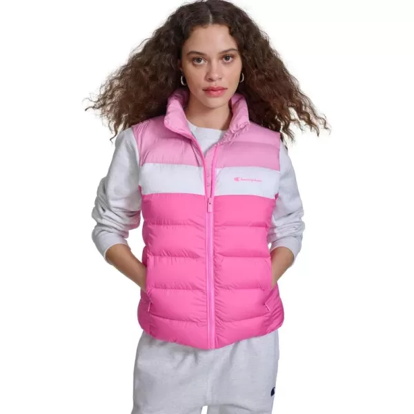 imageChampion Womens Quilted Packable Puffer VestPink Combo