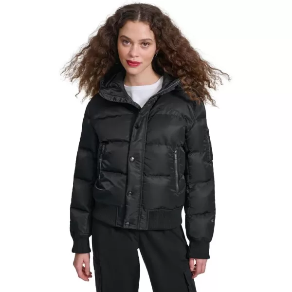 imageChampion Womens Quilted Snorkel Puffer Jacket with HoodBlack