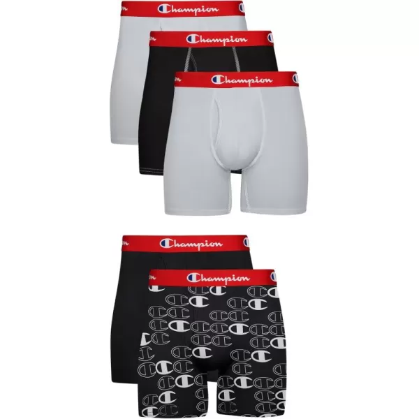 imageUnderwear Boxer Briefs Everyday Active Lightweight Stretch 3packBlackGrey  5 Pack