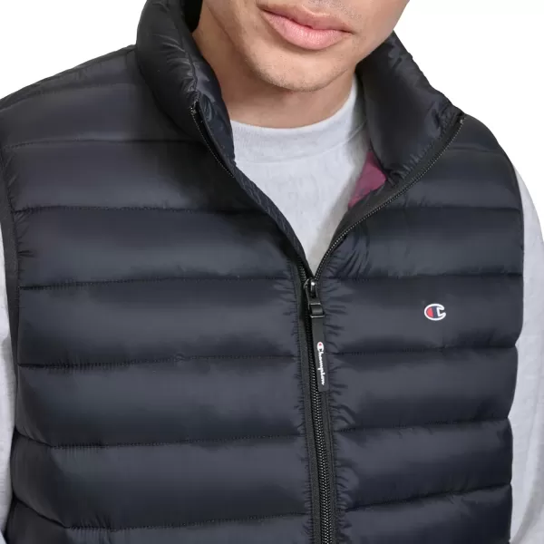 imageChampion Mens Packable Puffer Vest with Stand CollarBlack