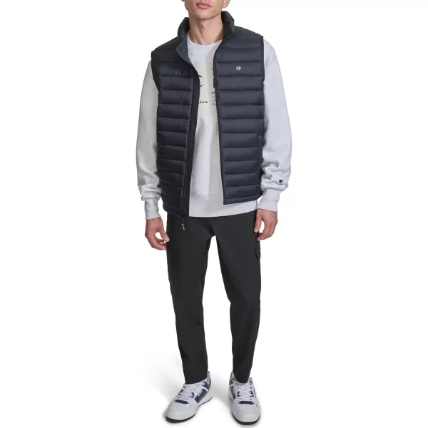 imageChampion Mens Packable Puffer Vest with Stand CollarBlack
