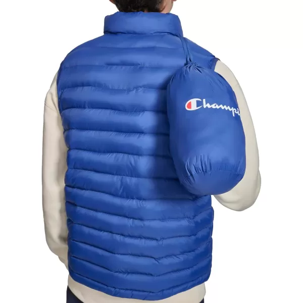 imageChampion Mens Packable Puffer Vest with Stand CollarBlue