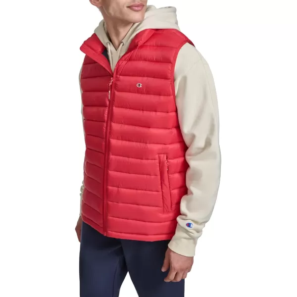 imageChampion Mens Packable Puffer Vest with Stand CollarChili Pepper