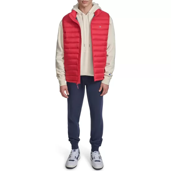 imageChampion Mens Packable Puffer Vest with Stand CollarChili Pepper