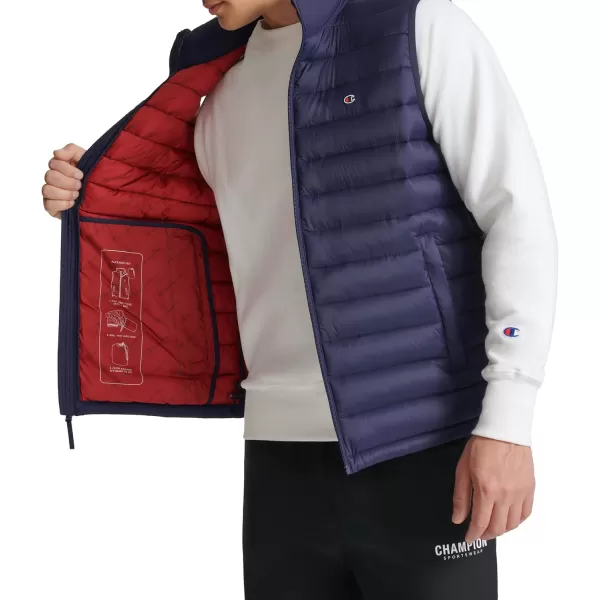 imageChampion Mens Packable Puffer Vest with Stand CollarPeacoat