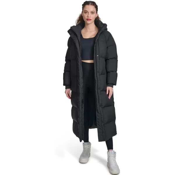 imageChampion Womens Extra Long Quilted Puffer Jacket with HoodBlack