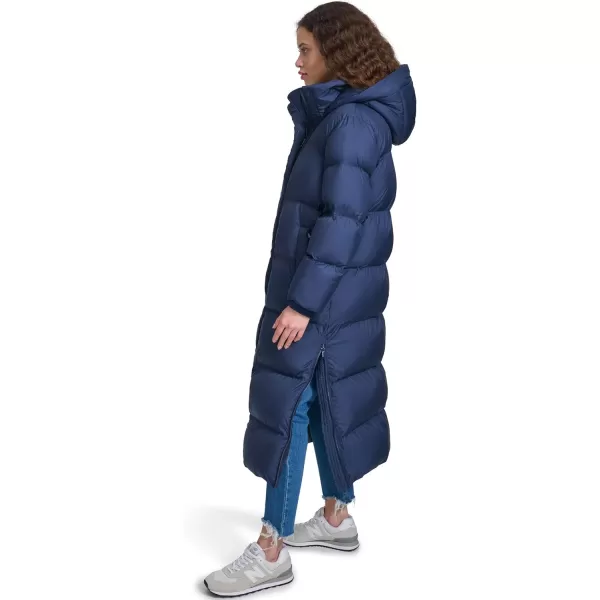 imageChampion Womens Extra Long Quilted Puffer Jacket with HoodNavy