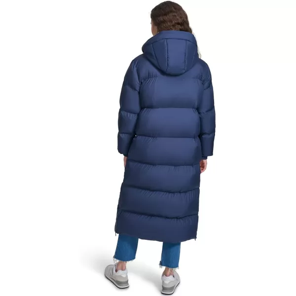 imageChampion Womens Extra Long Quilted Puffer Jacket with HoodNavy