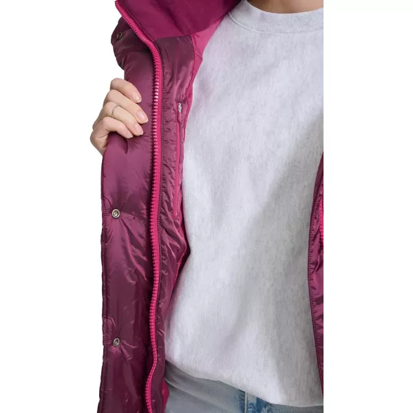 imageChampion Womens Satin Quilted Puffer Vest with Stand CollarDark Pink